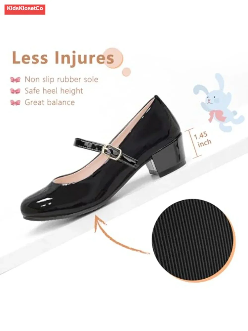 Girls Mary Jane Dress Shoes Princess Ballerina Flats Low Heels for School Party